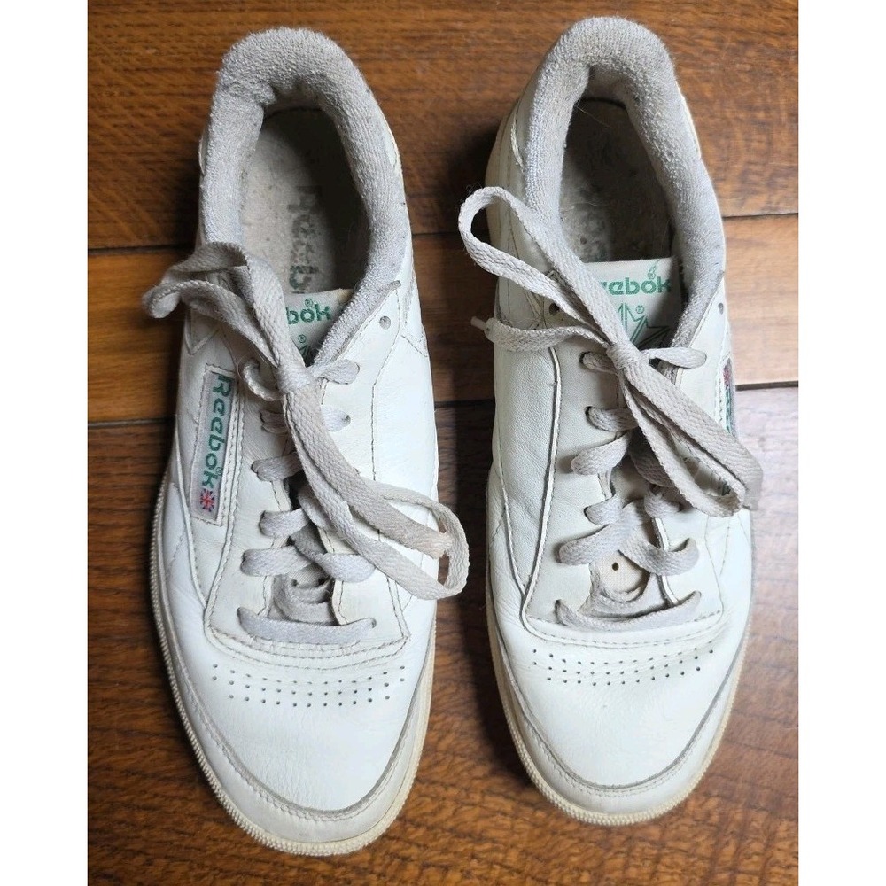 Reebok White Leather Athletic Sneakers